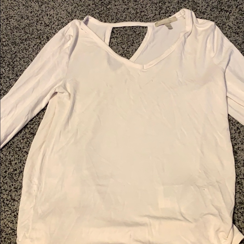 banana republic white long sleeve